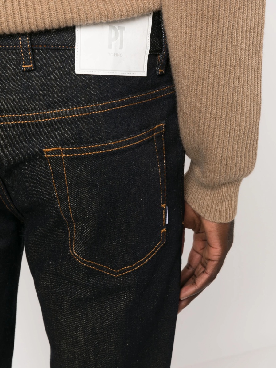 Blugi slim fit PT TORINO albastri - Img 5