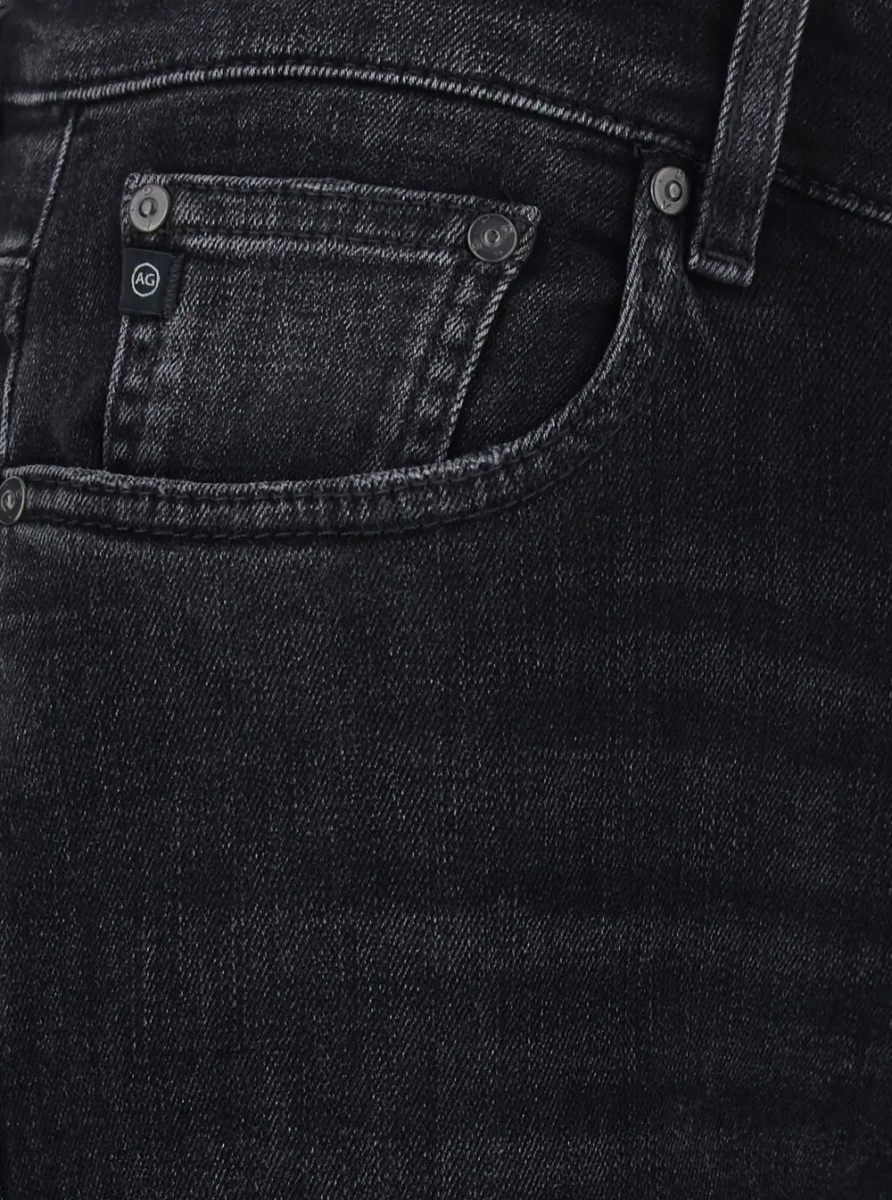 Blugi 'Sophie' Gray High-Waisted Jeans with Flared Leg and Logo Patch on the Back in Denim for Women - Img 3