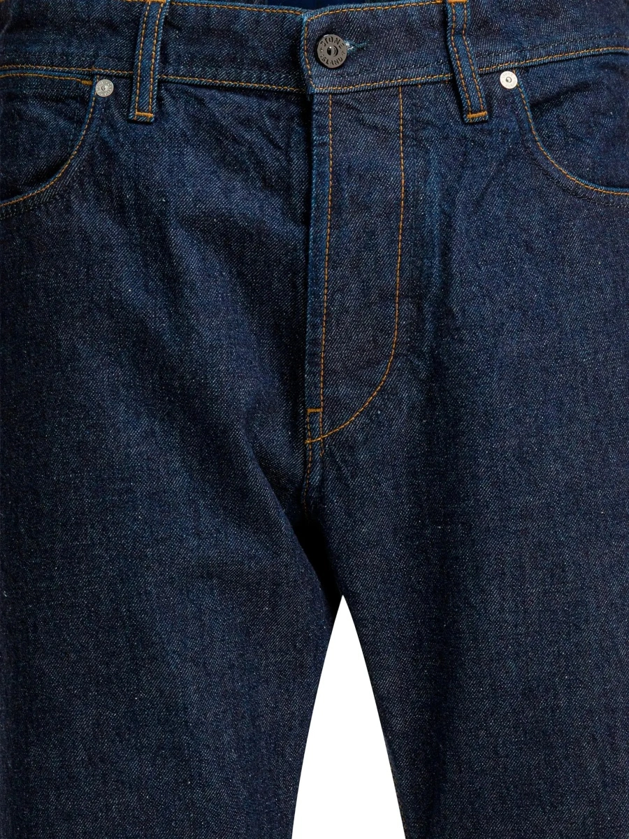 Blugi Stone Island albastri din denim - Img 5