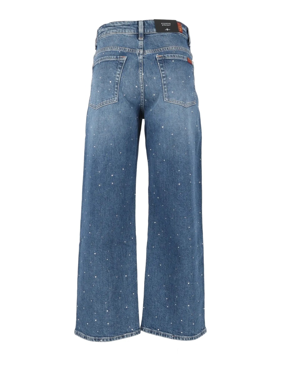 Blugi STOVEPIPE STRAIGHT ANKLE Blue Shine - Img 3