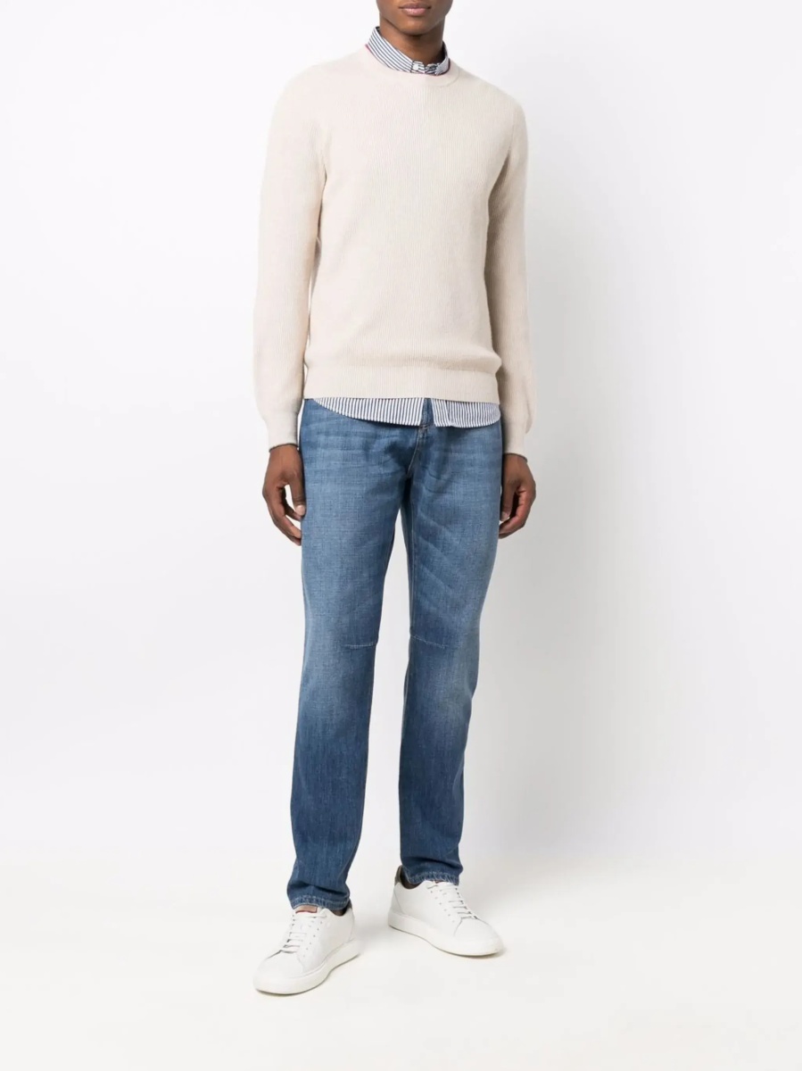 Blugi Straight five-pocket Jeans in cotton - Img 4