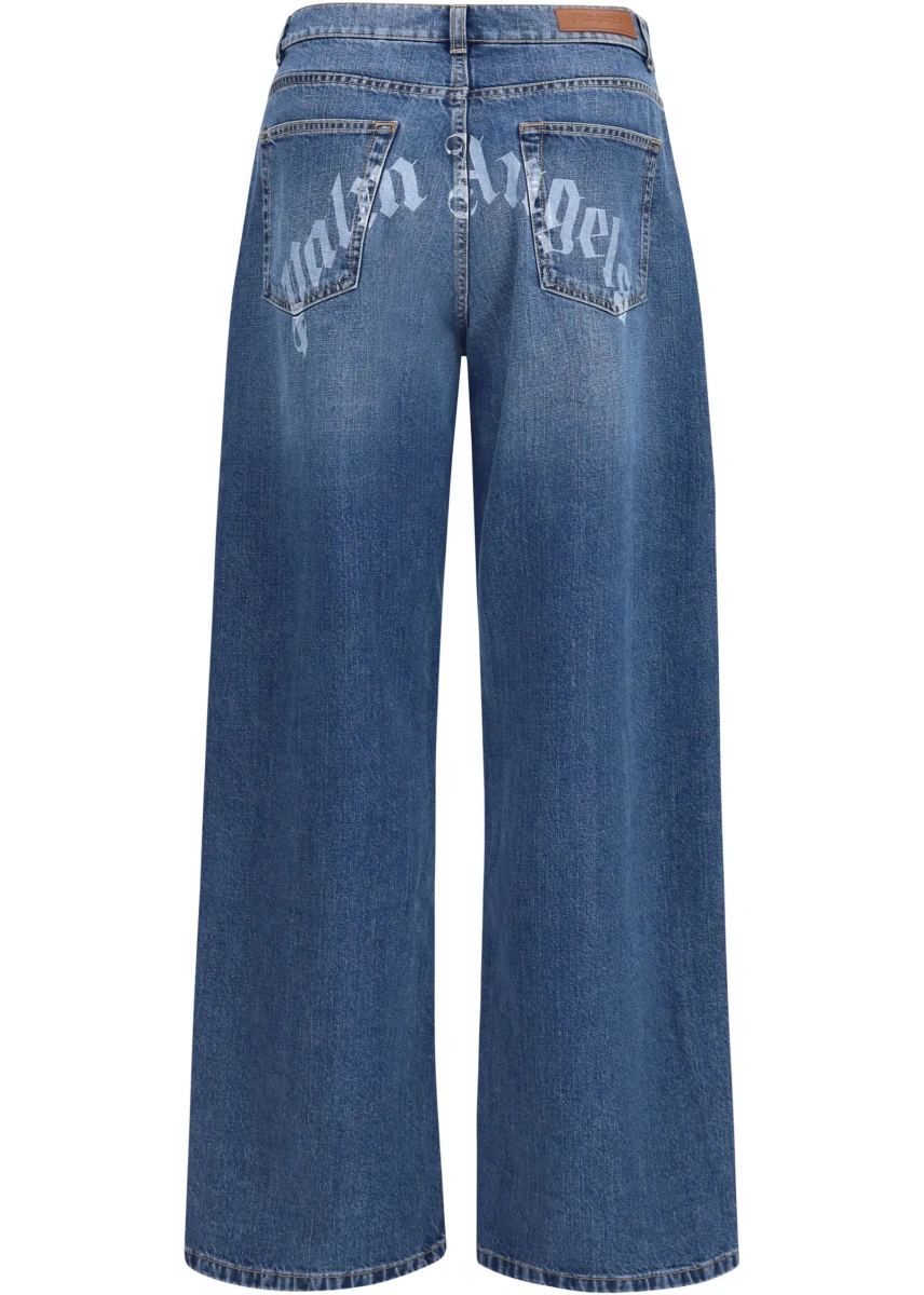 Blugi Wide-leg Jeans with back logo - Img 2