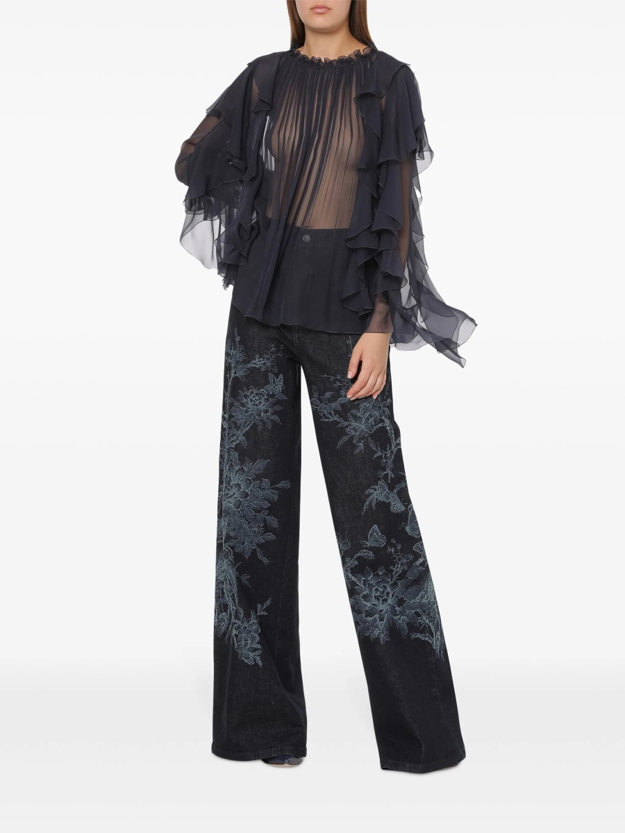 Bluza Alberta Ferretti albastra - Img 2