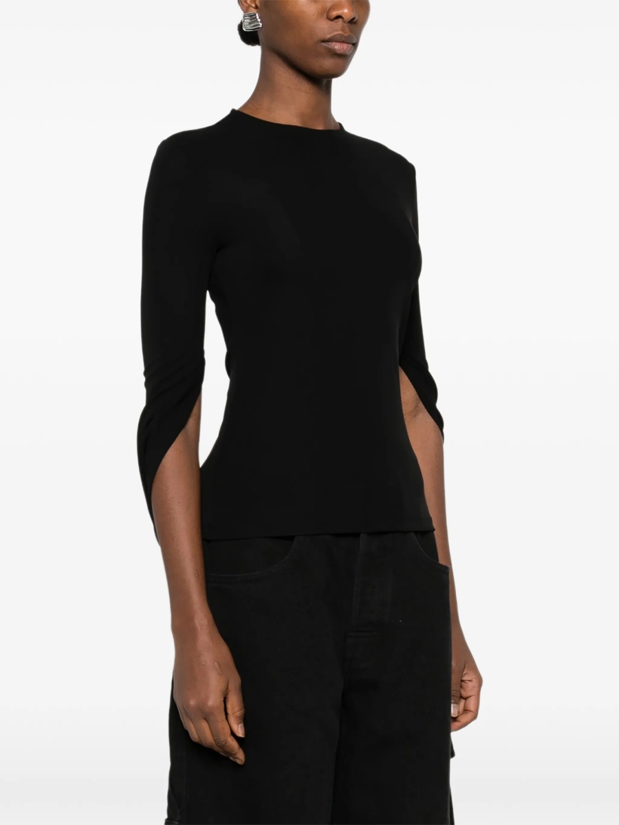 Bluza Alexander Wang neagra din vascoza si elastan - Img 3