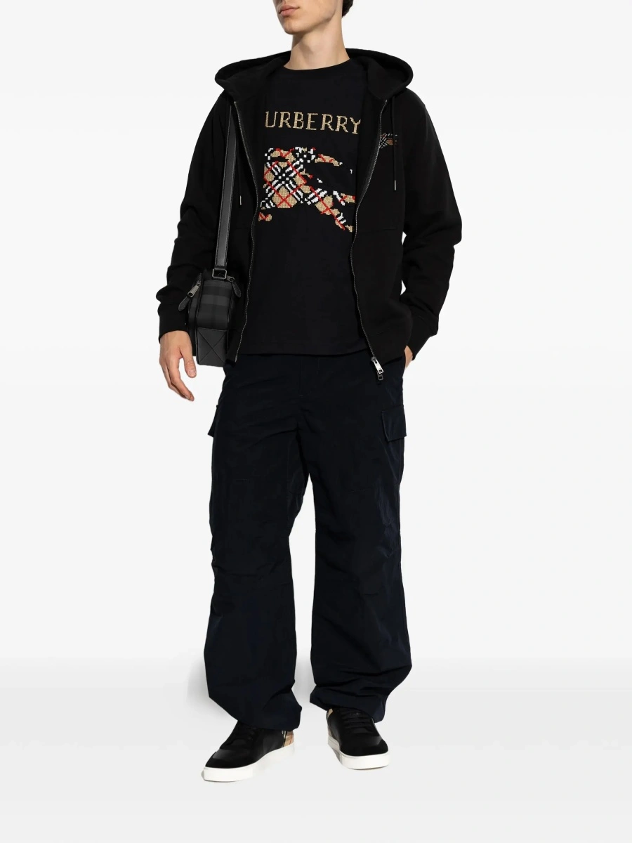 Bluza de trening Burberry neagra din bumbac 'SCOTT' - Img 4