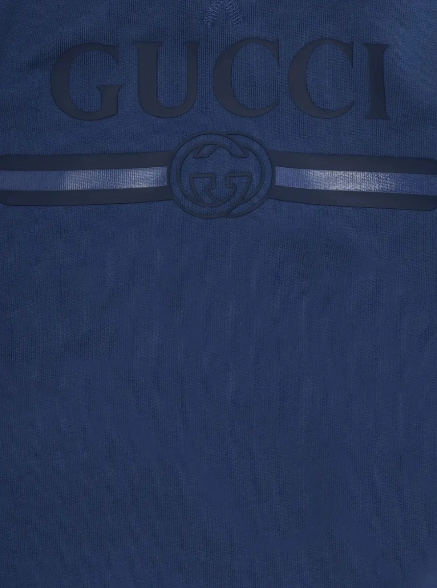 Bluza de trening Gucci albastra din bumbac - Img 3