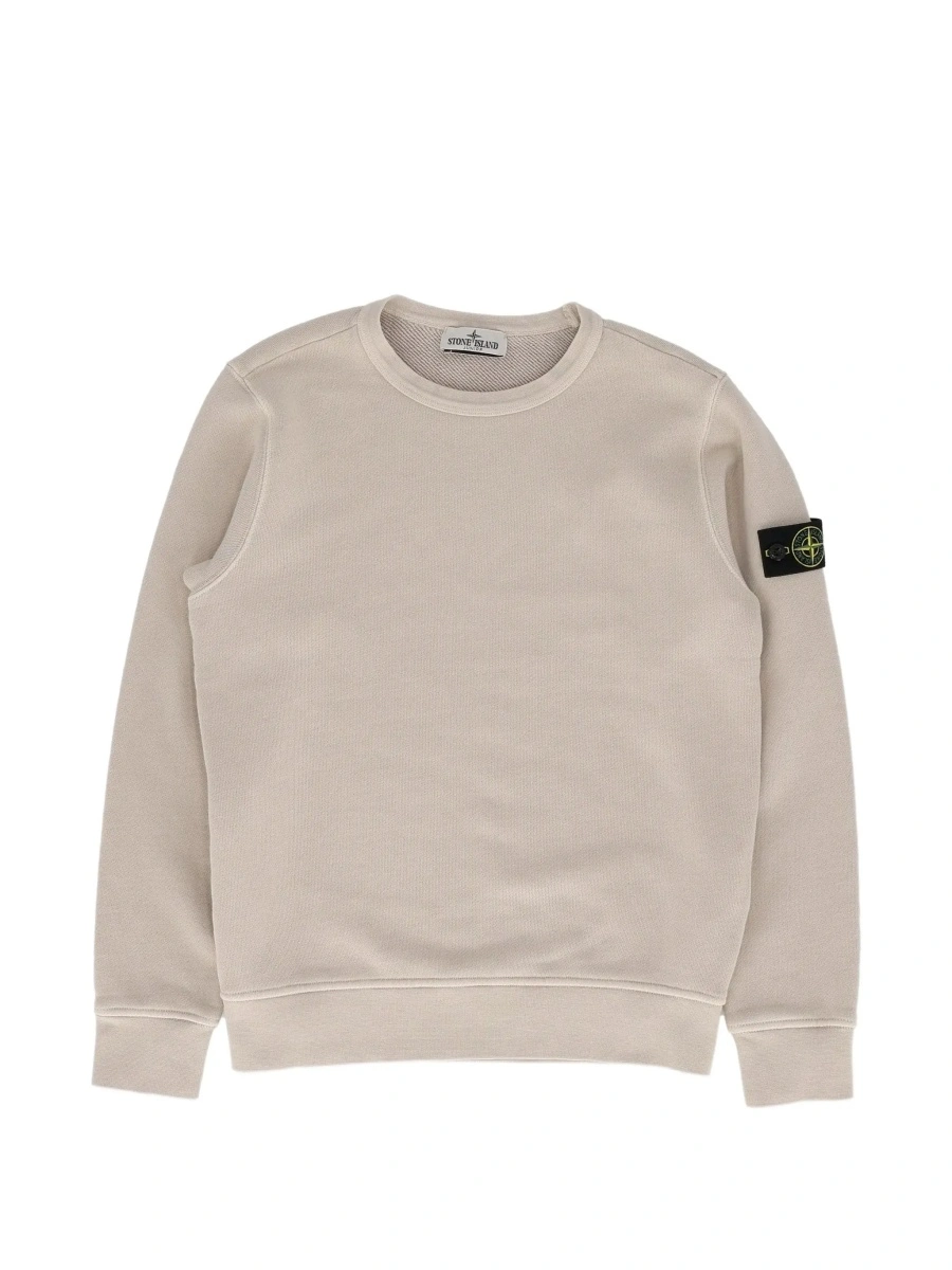 Bluza de trening Stone Island bej din bumbac - Img 6