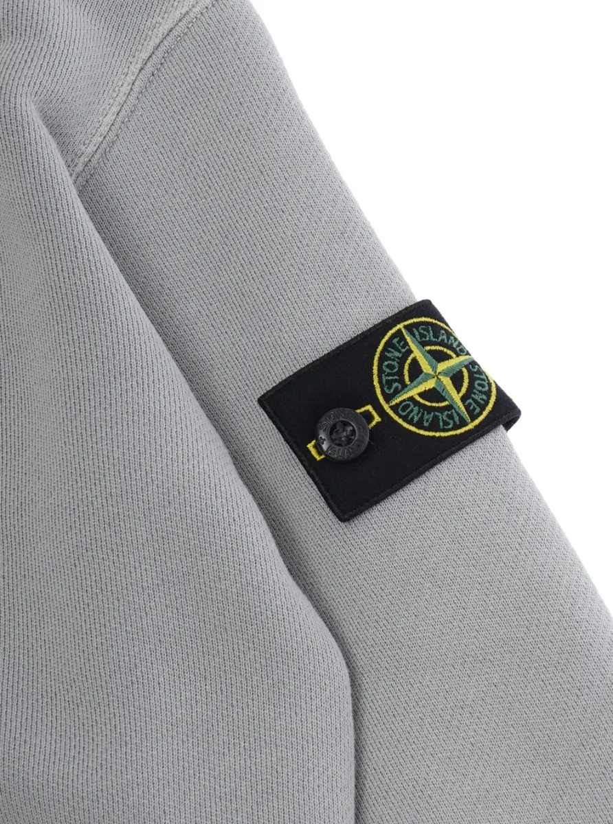 Bluza de trening Stone Island gri din bumbac - Img 3