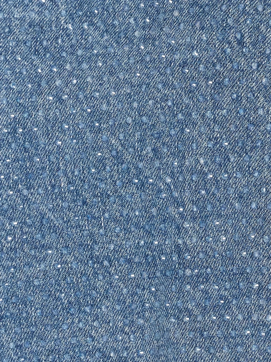 Bluza Denim Crop Top With Rhinestones - Img 4