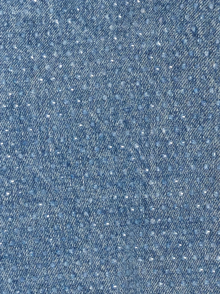 Bluza Denim Crop Top With Rhinestones - Img 4