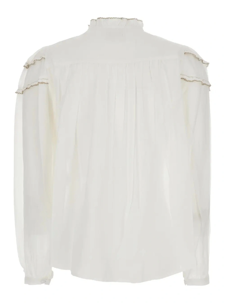 Bluza Isabel Marant alba din bumbac - Img 2