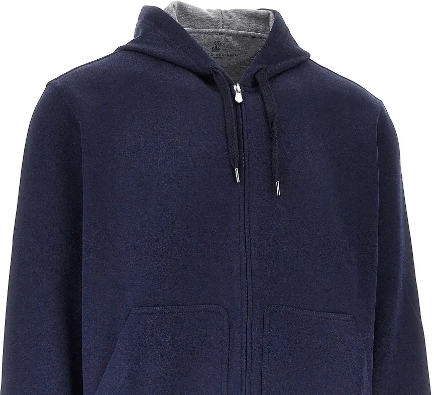 Bluza trening Double jersey full-zip hoodie - Img 2