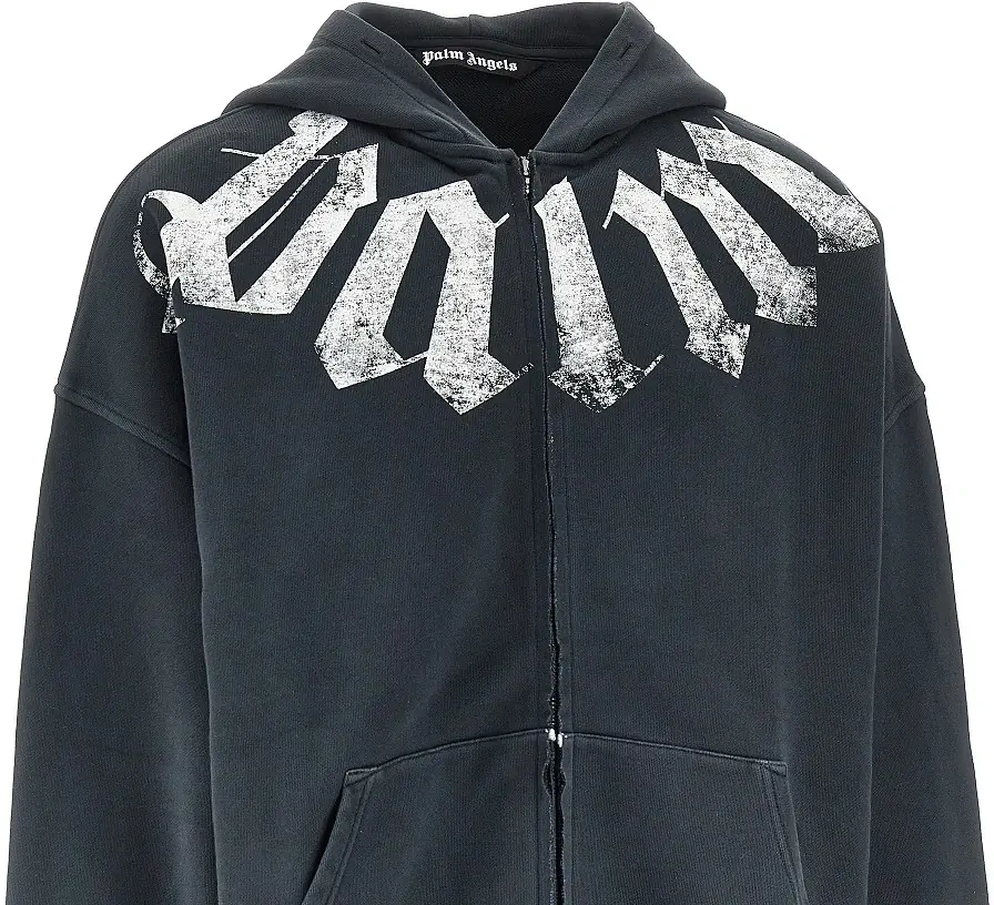 Bluza trening Logo print Loose Fit full-zip hoodie - Img 2