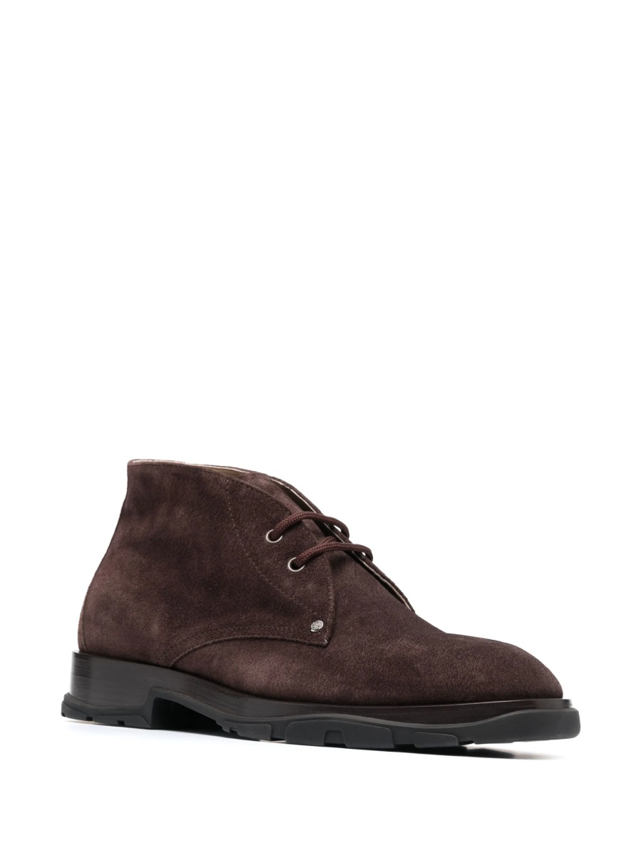Bocanci Alexander McQueen maro din piele intoarsa - Img 2