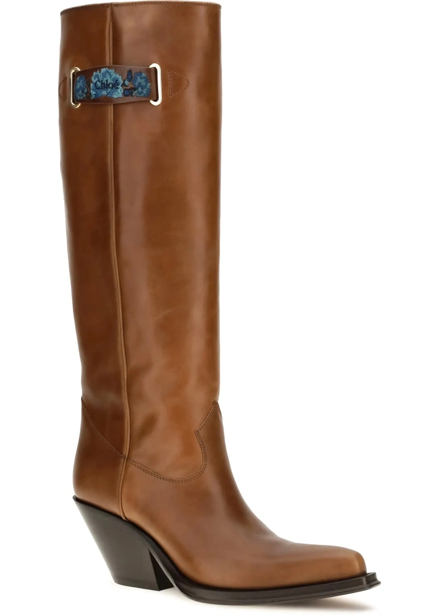 Bocanci casual Chloe multicolor din piele - Img 2