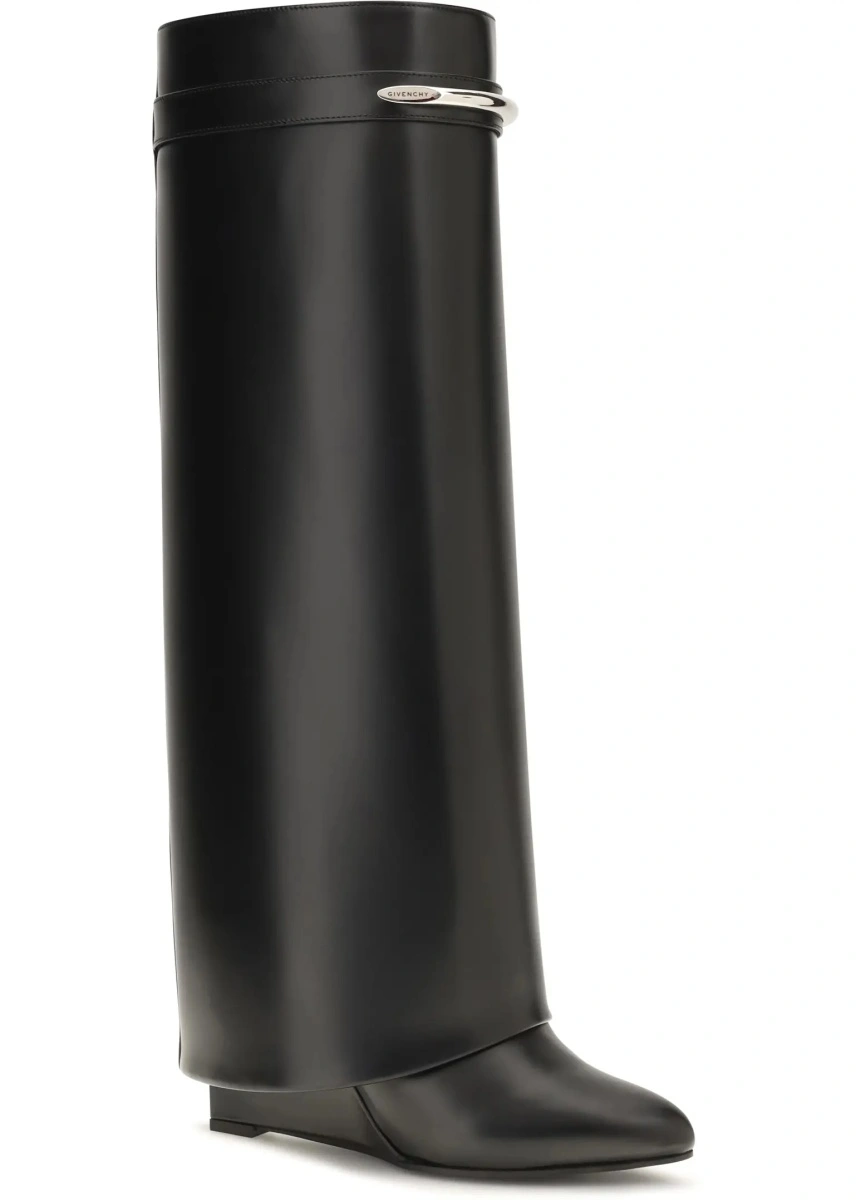Bocanci casual Givenchy negri din piele - Img 2