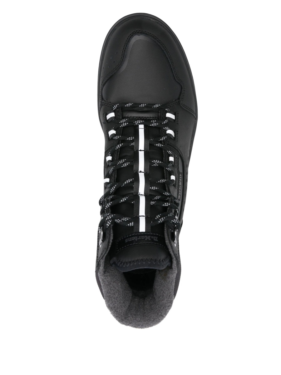 Bocanci Dr. Martens negri din piele si material textil - Img 4