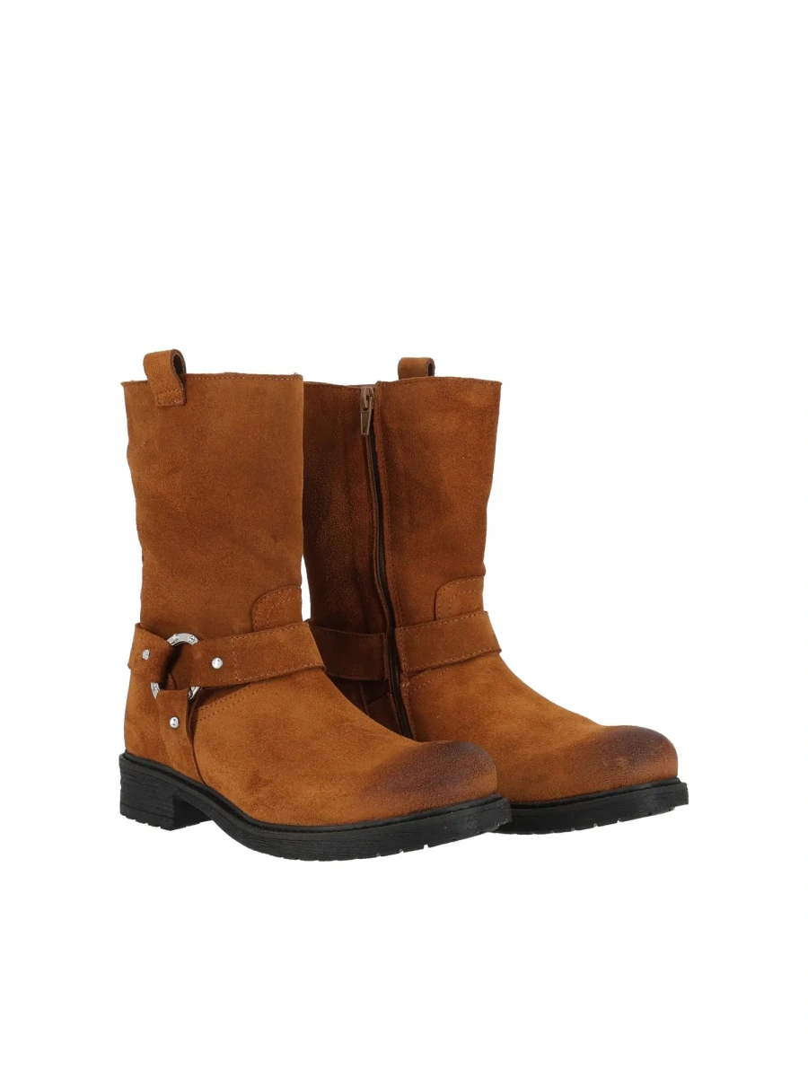 Bocanci Embellished suede biker boots - Img 2