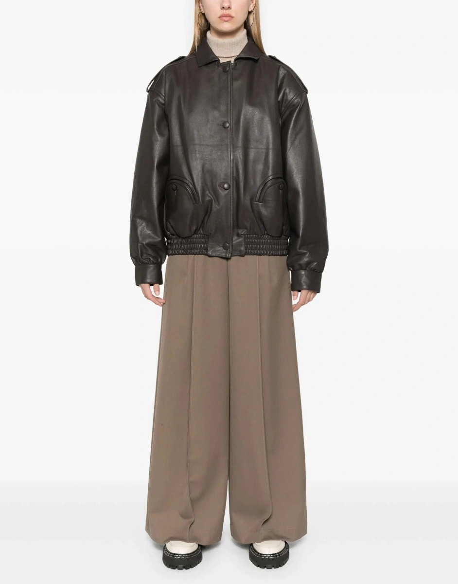 Bomber Charlie Ares leather Bomber Jacket - Img 4