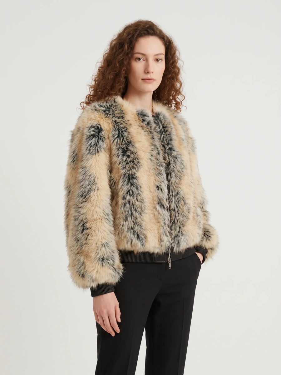Bomber Combo Gina Faux Fur Bomber Jacket - Img 2