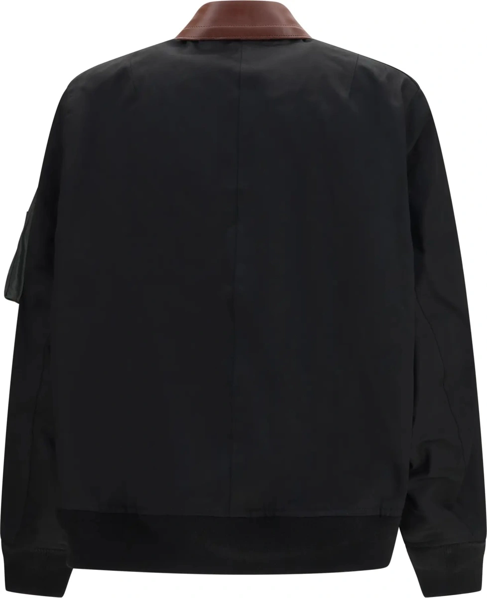 Bomber Cotton Bomber Jacket with leather details - Img 2
