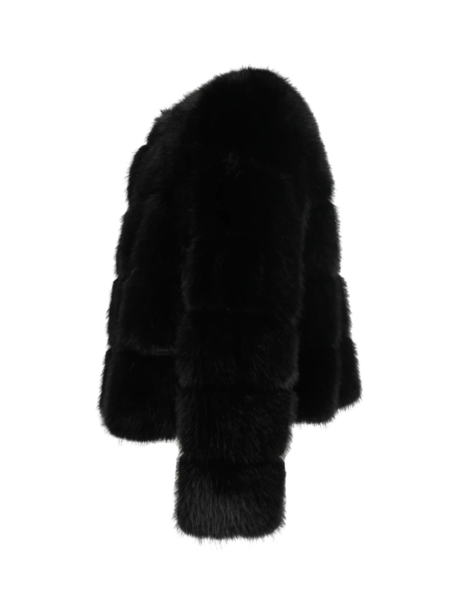 Bomber INTARSIA FAUX FUR BOMBER JACKET - Img 2