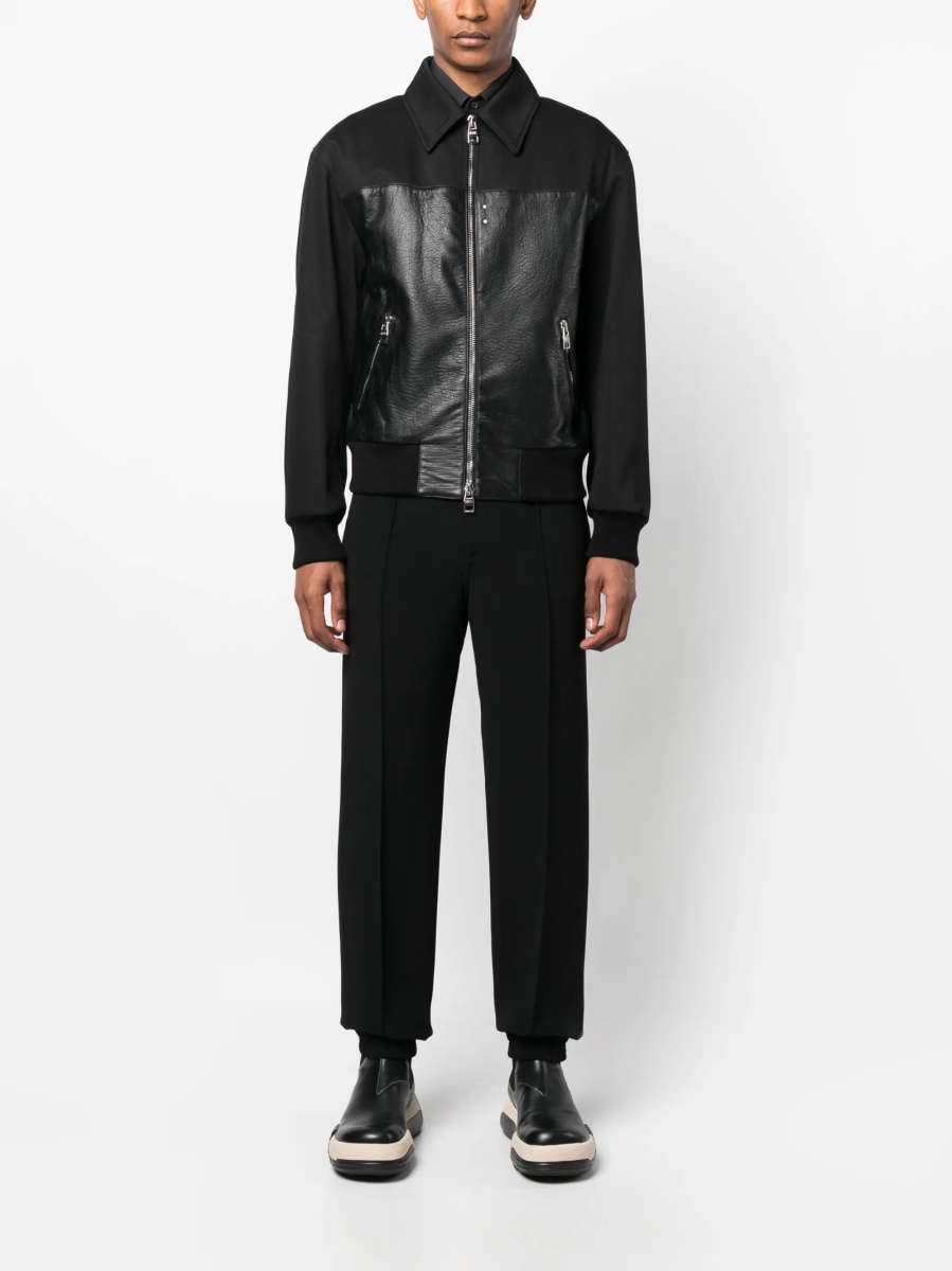 Bomber jacket Alexander McQueen neagra din piele - Img 2
