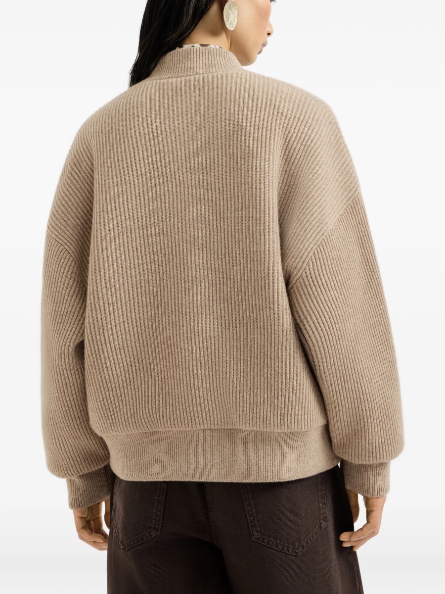 Bomber jacket Brunello Cucinelli neutra din casmir - Img 4