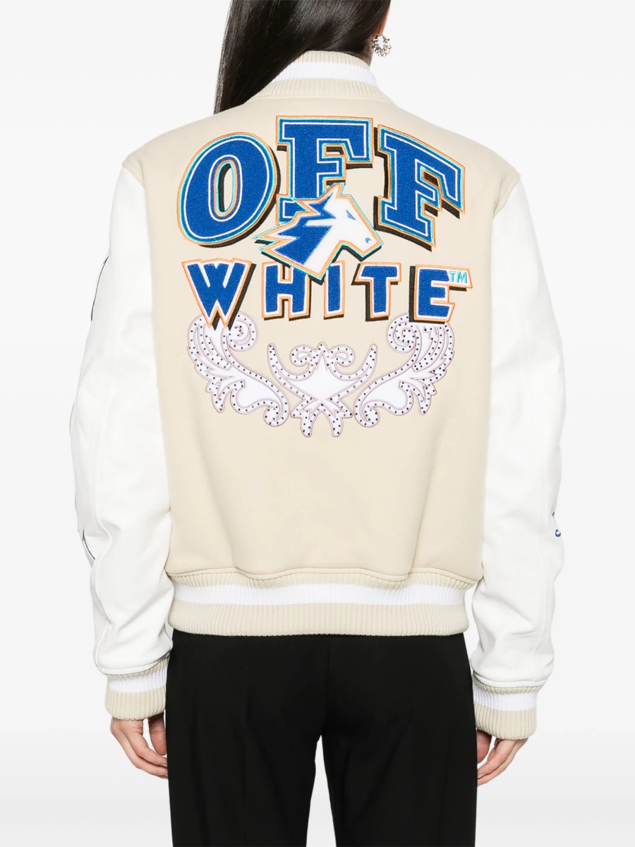 Bomber jacket Off-White neutra din poliamida si polyester - Img 4