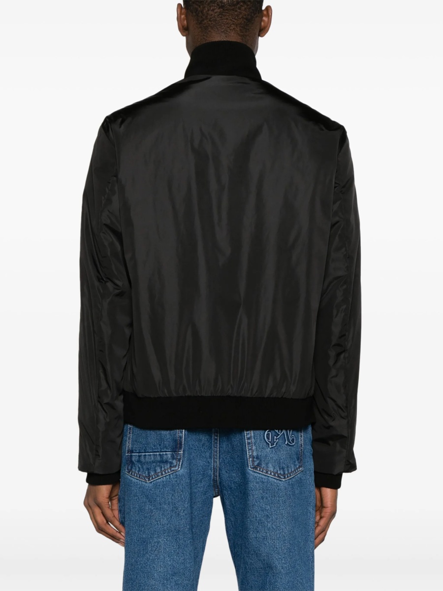 Bomber jacket Palm Angels track neagra din spandex/elastan si bumbac - Img 4