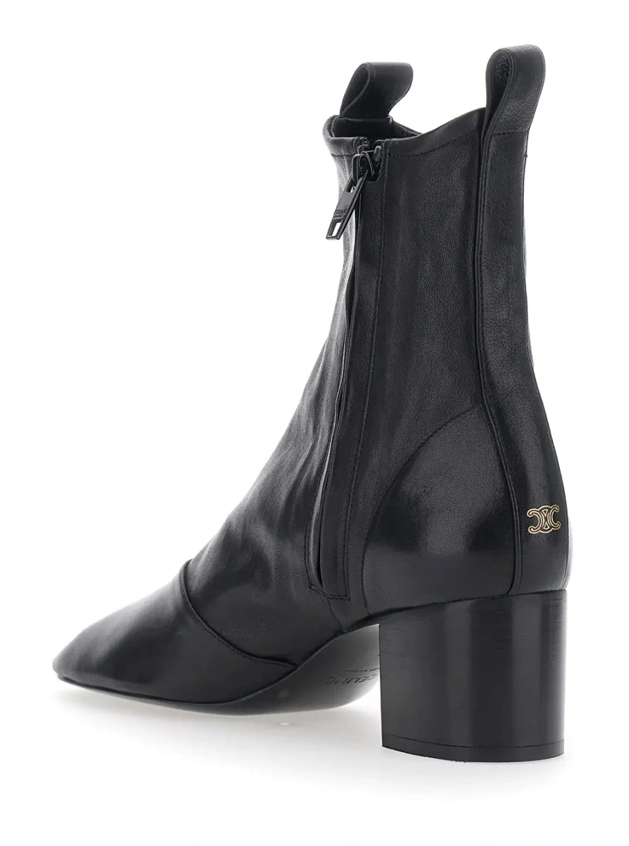 Botine Céline negre din piele - Img 3