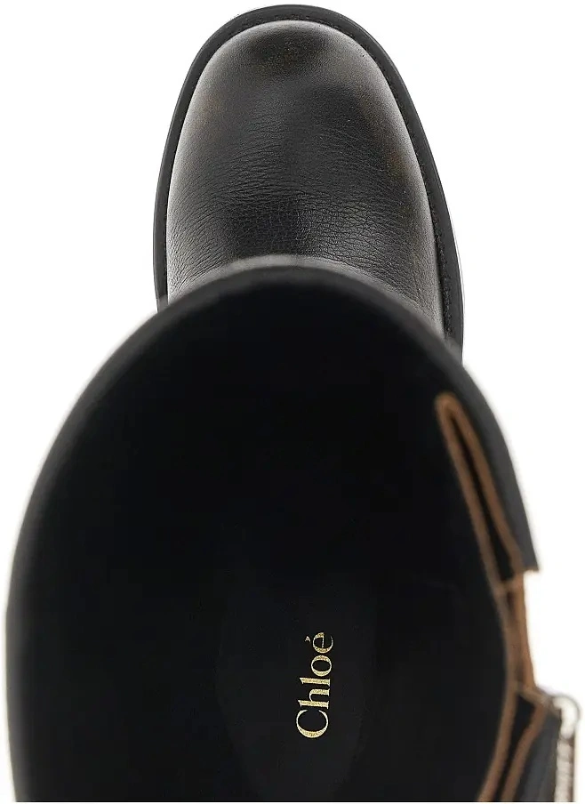Botine Chloe negre din piele 'Dakota' - Img 4