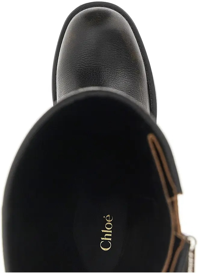 Botine 'Dakota' grained leather boots - Img 4