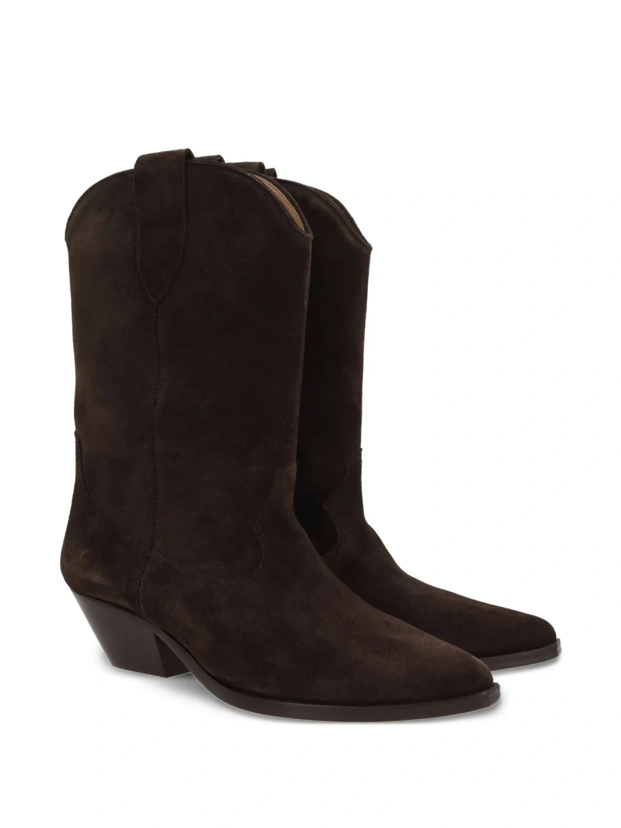 Botine Isabel Marant maro din piele intoarsa 'Duerto' - Img 5