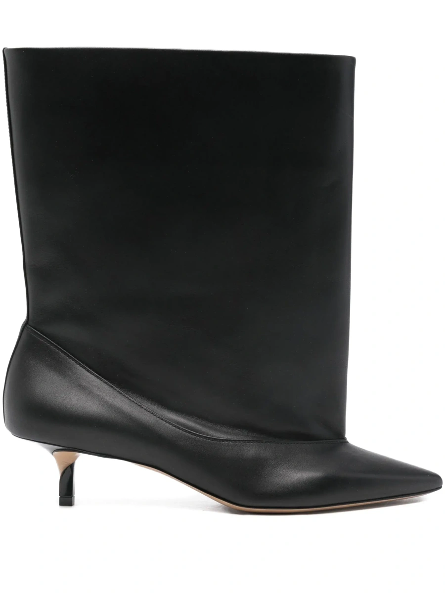 Botine JACQUEMUS negre din piele - Img 8