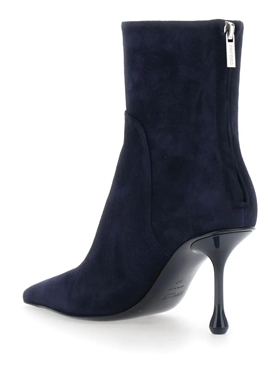 Botine Jimmy Choo albastre din piele intoarsa - Img 3