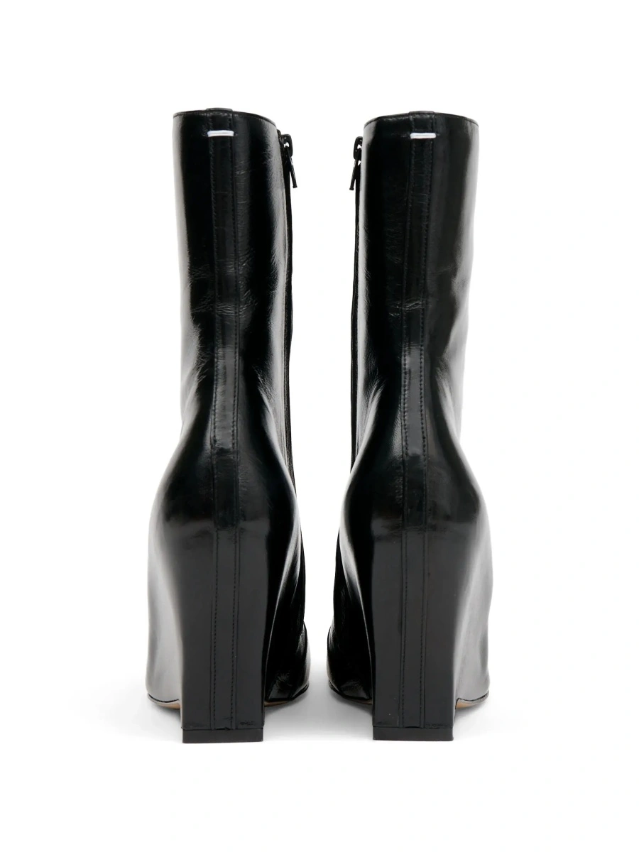 Botine Maison Margiela negre din piele - Img 6