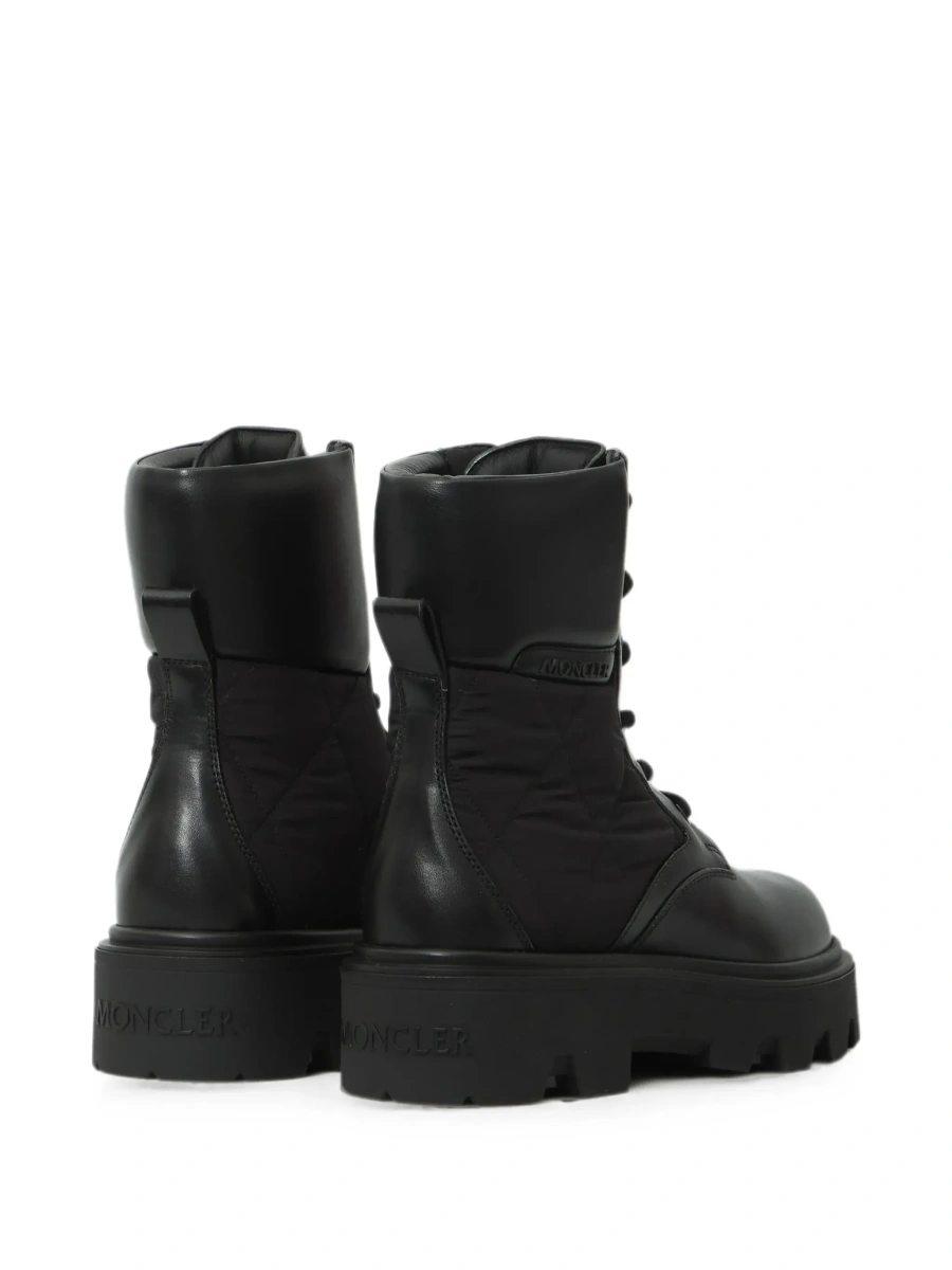 Botine Moncler negre din piele - Img 6