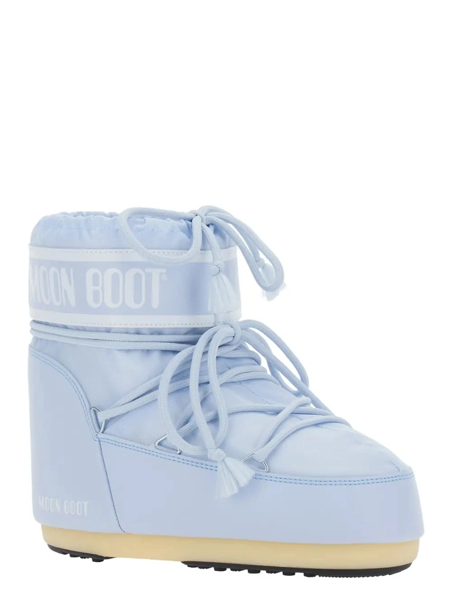 Botine Moon Boot albastre din material textil - Img 2