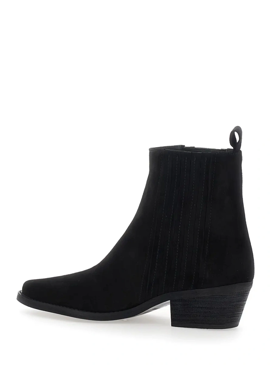 Botine POLLINI negre din piele intoarsa - Img 3