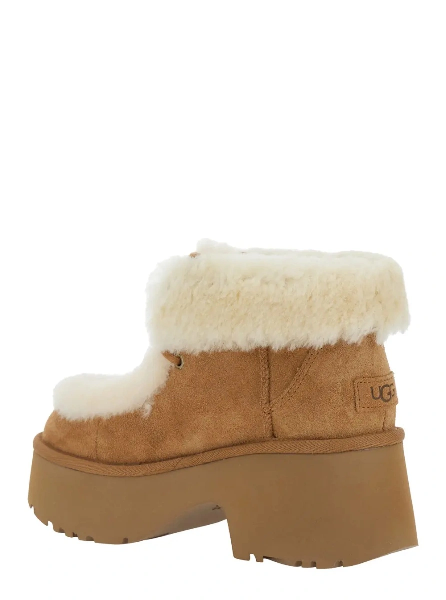 Botine UGG bej din piele intoarsa 'Esmee' - Img 3