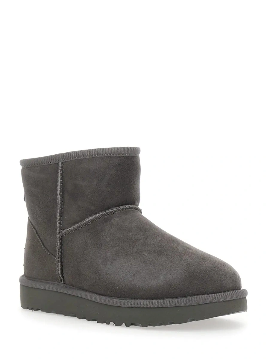 Botine UGG 'Classic Mini' gri din piele intoarsa - Img 2
