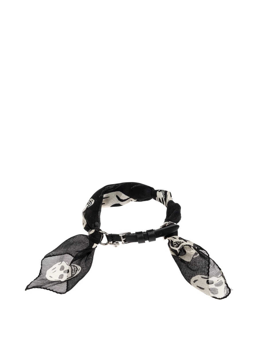 Bratara Alexander McQueen neagra din piele - Img 2