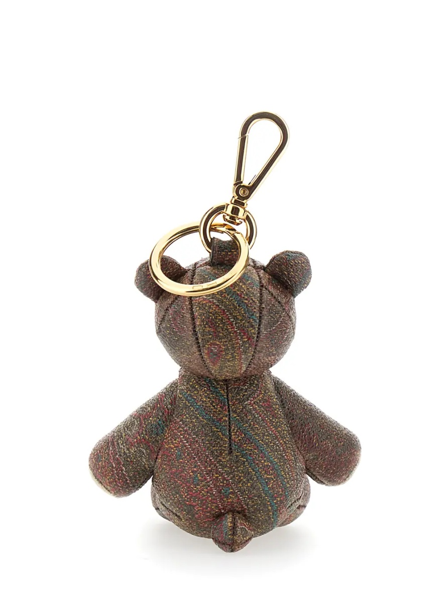 Brelocuri Brown bear-shaped keychain in fabric for women. - Img 2