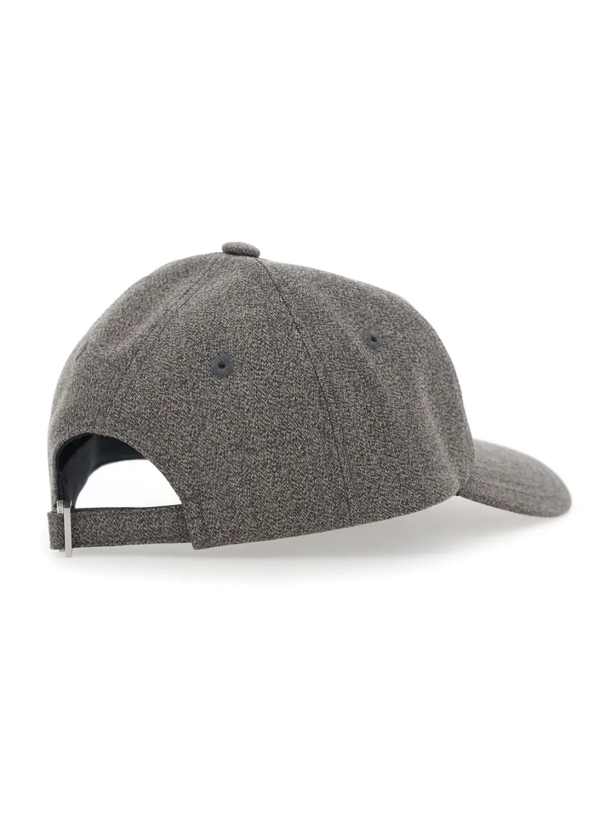 Caciula Cap with visor in brown fabric for unisex - Img 2