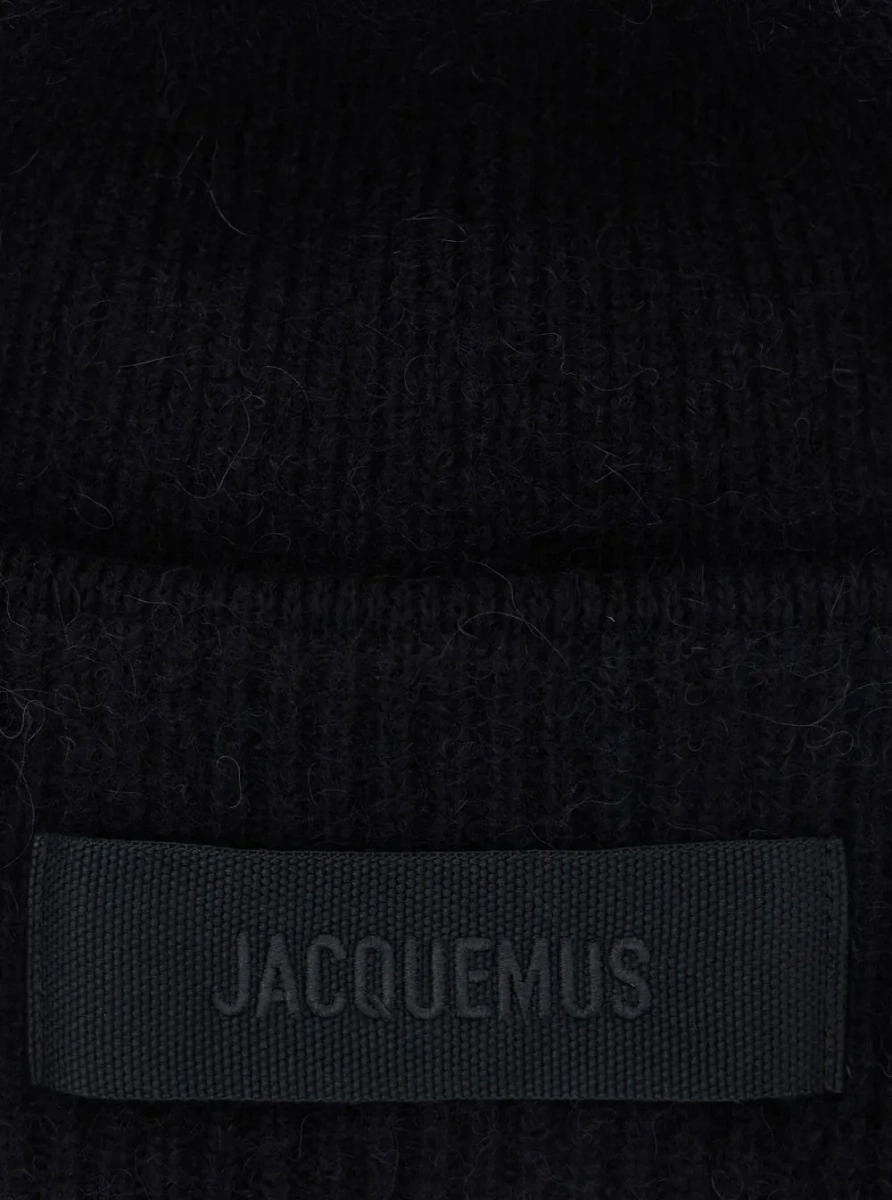Caciula LE BONNET GROS GRAIN is a hat with a gros grain brim made of black unisex alpaca, nylon, and merino wool - Img 3