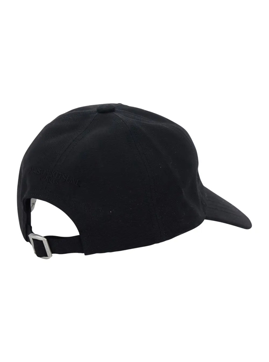 Caciula MAISON KITSUNÉ DRESSED FOX CAP - Black - Cap with embroidered logo on the front - Made of Cotton - Unisex - Img 2