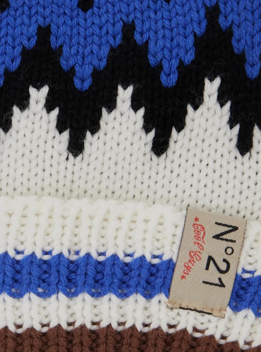 Caciula Multicolored Hat with Patch and Wool and Acrylic for Boy - Img 3