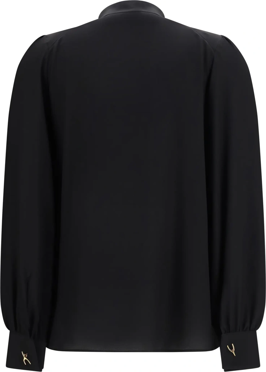 Camasa casual Alexander McQueen neagra din matase - Img 2
