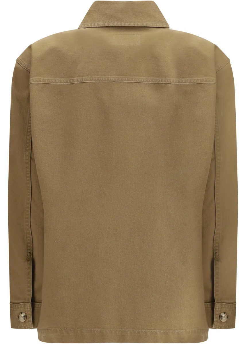 Camasa casual Cassandre Overshirt in cotton and linen gabardine - Img 2